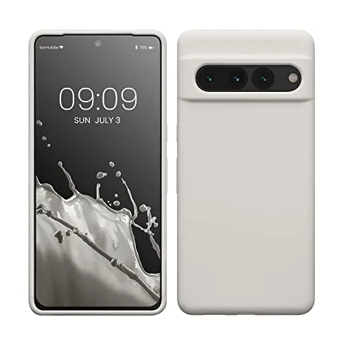kwmobile Handyhülle für Google Pixel 7 Pro Hülle, für Pixel 7 Pro Case - Hülle Silikon - kabelloses Laden - Weiß matt