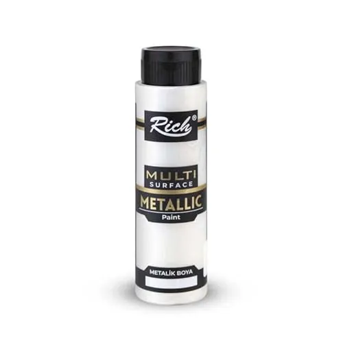 Rich Master Acryl Farbe 500ml - Cremige Acrylfarbe auf Wasserbasis, schnell trocknend, lichtecht, wasserfest, zum Auftragen mit Pinsel auf Leinwand, Papier und Holz (Metallic Perle)