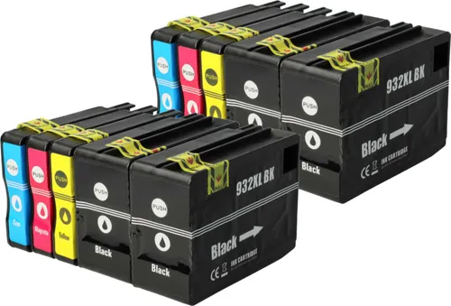 vhbw 10x Tintenpatronen kompatibel mit HP Officejet 7610 E-All-In-One, 7612 E-All-In-One, 7600 Drucker + Chip (Kompatibel)