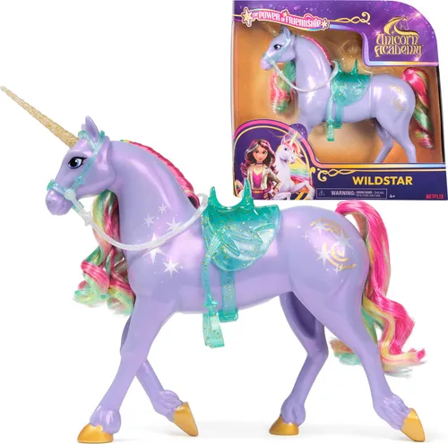 Fashion Doll Unicorn 28cm - Wildstar - Spielfiguren: Erlebe die Magie von Unicorn Academy mit Wildstar, dem detailreichen Einhorn mit glitzerndem Horn und buntem Mähnen. Perfekt für Abenteuer und Freundschaft!