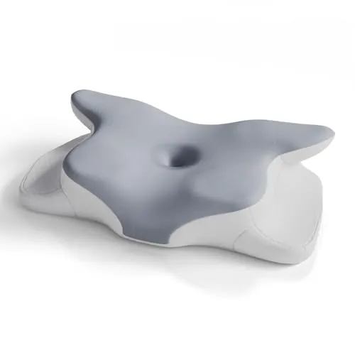 Juskys Nackenstützkissen-Set - 2er Set ergonomische Kissen aus PU Memory Foam für optimale Nackenentlastung und erholsamen Schlaf. Atmungsaktiver, waschbarer Bezug sorgt für hygienischen Komfort.