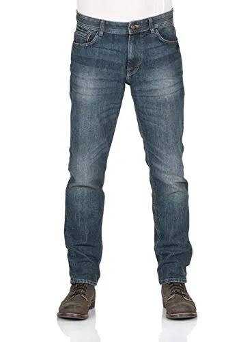 TOM TAILOR Herren Marvin Straight Jeans - Mid Stone Wash Denim, 30/34 - Klassische Five-Pocket Jeans mit Stretch-Anteil für optimalen Tragekomfort. Marvin Straight Fit mit geradem Bein und mittlerer Leibhöhe, ideal für den Alltag.