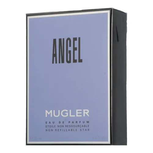 Thierry Mugler Angel Eau de Parfum 25 ml für Damen - Damendüfte mit orientalischem Duftcharakter, der Sie mit fruchtigen und süßen Noten von Mandarine, Zuckerwatte und einer verführerischen Basis aus Vanille und Patchouli verzaubert.