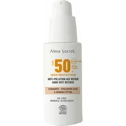 SOLAR getönte Gesichtscreme SPF50 #Sand 50ml - Tagescremes mit SPF50, schnell trocknend und feuchtigkeitsspendend für einen natürlichen Bräunungseffekt. Ideal für alle Hauttypen, schützt die Haut und das marine Ökosystem.