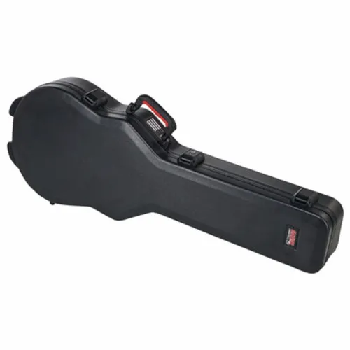 Gator TSA SC Guitar Case - Gitarrenkoffer mit TSA-zugelassenem Zentralverschluss, ideal für Flugreisen; robuster, gepolsterter Schutz für Single Cut E-Gitarren.