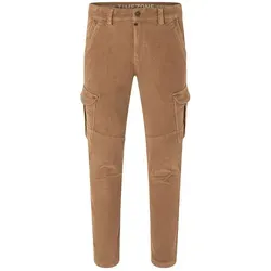 Timezone Herren Cargo Hose Regular NIKLASTZ - Peanut Brown - Wanderhosen für Herren mit normaler Bundhöhe, vielen Taschen und 98% Baumwolle für maximalen Tragekomfort. Ideal für Freizeit und Arbeit, zeitlos und vielseitig kombinierbar.