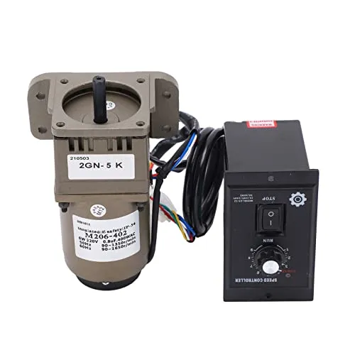 Elektrischer Getriebemotor, AC 220V 6W Einphasen-Asynchrongetriebemotor Verzögerung einstellbare Drehzahl(5K)