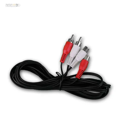 2,5 m Kabel Verlängerung 2x Cinchstecker > 2x Cinch Buchse Kupplung Stereo Audio