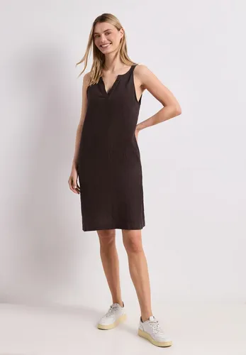Street One Knielanges Damenkleid aus Leinen mit Split Neck von Street One