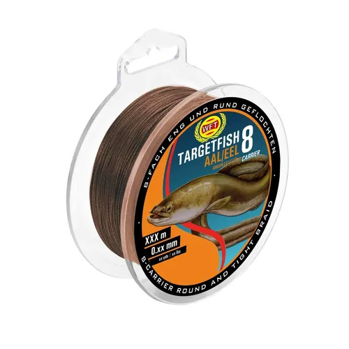 WFT Target Fish 8 Aal brown 160m 0,12mm geflochtene Schnur 0,08€/1m