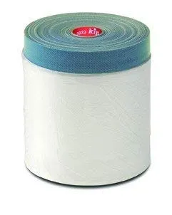 Kip 3833 Gewebe-Masker - Abdeckfolie mit Gewebeklebeband 1100 mm x 20 m | Selbstklebende Malerfolie zum Abdecken & Malerband zum Staubschutz und Fenster abkleben - Klebeband mit Folie UV-beständig
