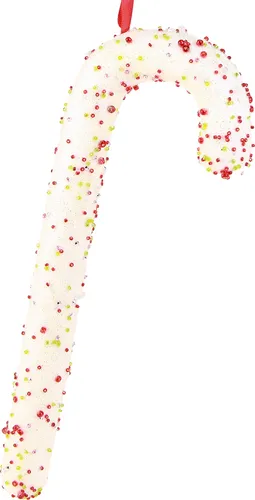 Zuckerstangen Hänger Weiß Bunt Glitter Deko 30cm 4er Set - Christbaum- & Feiertagsschmuck, festliche Dekoration mit funkelndem Glitter für einen zauberhaften Weihnachtszauber.