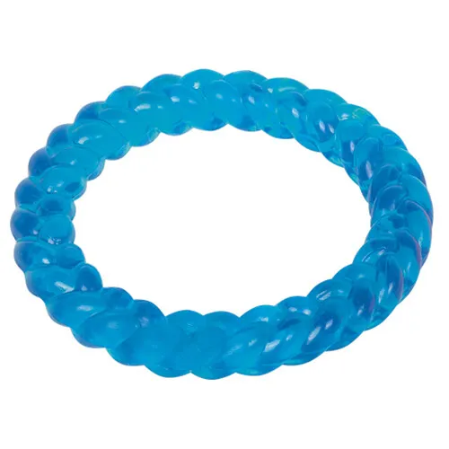 Nobby TPR Ring, blau 14,5 cm - robustes Kauspielzeug aus Thermo Plastic Rubber, ideal für Zahnpflege und Kauvergnügen, schwimmfähig