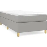 vidaXL Boxspringbett mit Matratze Hellgrau 90x190 cm von vidaXL