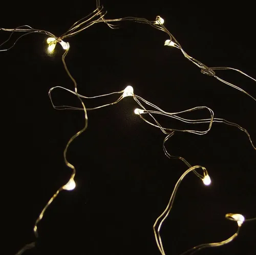 LED-Mikro-Lichterkette Weihnachtsbeleuchtung Weihnachtsdeko Dekolicht warmweiß
