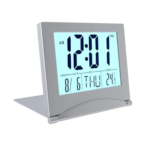 MMOBIEL Klappbarer Digitaluhr LCD-Reisewecker