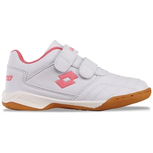 Lotto Hallenschuh mit Klettverschluss 32 EU - Sneaker für Kinder, ideal für Hallensportarten wie Badminton und Volleyball, mit praktischem Klettverschluss für einfaches An- und Ausziehen.