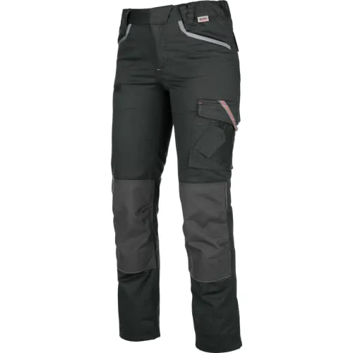 WÜRTH MODYF Bundhose Stretch X Damen - professionelle Arbeitshose für Damen - Bundhose mit Knieschutztaschen - in der Größe 44 in Grau
