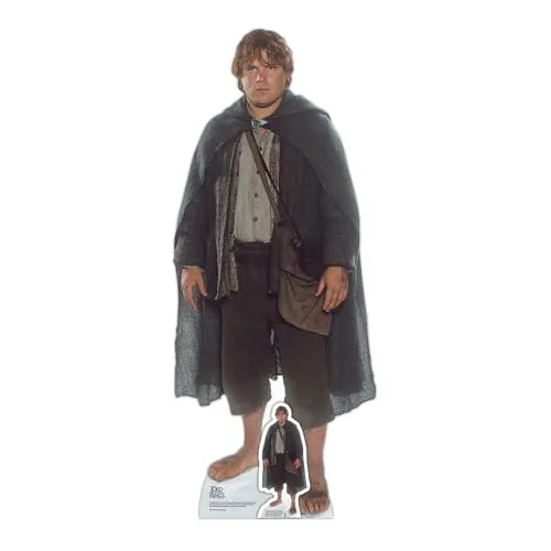 Star Cutouts SC4127 Samwise Gamgee - Sean Austin - Herr der Ringe lebensgroßer Pappaufsteller mit Mini