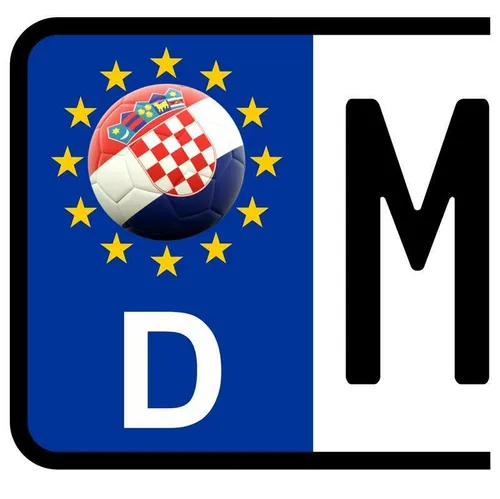 KROATIEN Kennzeichen Aufkleber BALL Flagge KFZ Motorrad FanShirts4u