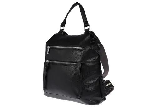 Christian Wippermann Damen Rucksack - Elegante Businesstasche aus Leder-Optik - Stylischer Damen Rucksack aus PU mit zwei Reißverschlussfächern, regenfest und diebstahlsicher. Ideal für den modernen Alltag, Maße: 29,5 x 31 x 11 cm.