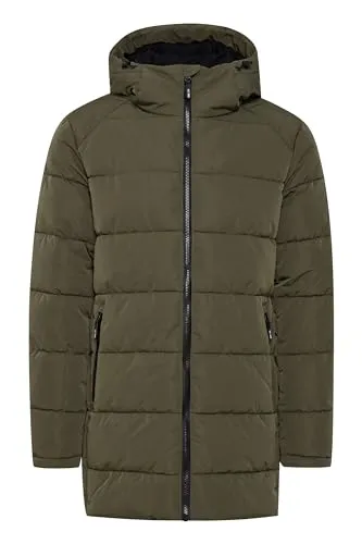 Indicode Hersh Steppjacke Herren Parka - Gefütterter Wintersteppparka in Army, Größe XL - Funktionsjacken - warmer, gesteppter Parka mit hochabschließender Kapuze und robustem, wetterfestem Material für optimalen Schutz im Winter.