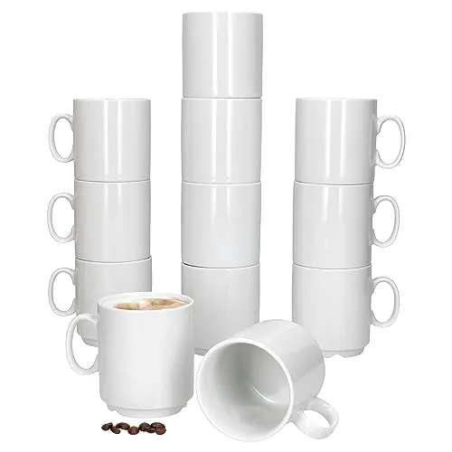 MamboCat Becher 12er Set Event Kaffeebecher 250ml in weiß von MamboCat