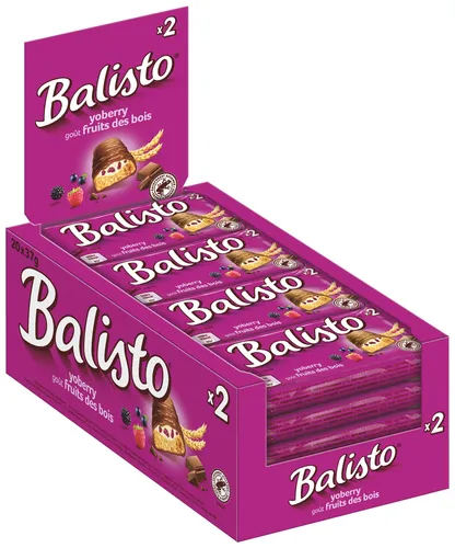Balisto Yoberry Mix 20×37g | Müsliriegel mit Jogurt-Berry-Creme (740g)
