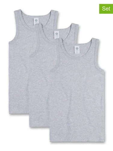 Sanetta Jungen Unterhemd 3er Pack in grau von Sanetta