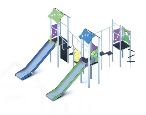 Klettergerüst mit Rutschbahn für Kinder - Vielseitiges Spielgerät für Kinder von 1-11 Jahren, mit modernem Design und 2 Jahren Herstellergarantie. Perfekt für Abenteuer im eigenen Garten!