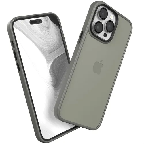Für Apple iPhone 14 Pro Max Handyhülle Silikon Bumper Case Schutz Cover Grau