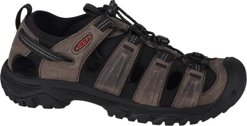 KEEN Herren 1022428_41 Outdoor Sandals - Graue Schwarz Sandalen für Abenteuer - Wanderschuhe mit glattem Leder, ideal für Outdoor-Aktivitäten und hohen Tragekomfort.