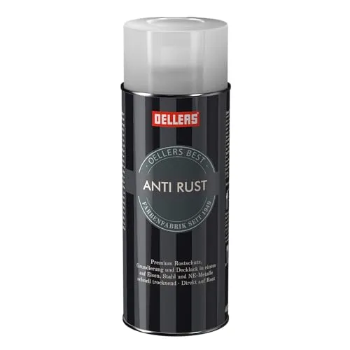 OELLERS Anti Rust 3in1 Metallschutz - Sprühlack, 400 ml, RAL 3002 Kaminrot, Grundierung und Deckanstrich + Schutzschicht für alle Metallarten geeignet, direkt auf Rost