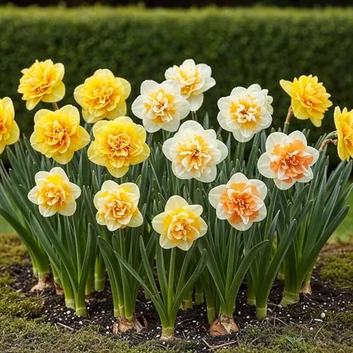 Exotenherz Blumenzwiebeln - Narzisse Narcis Double Mix Gelb und Weiss (10 Stück) Durchmesser 12-14cm