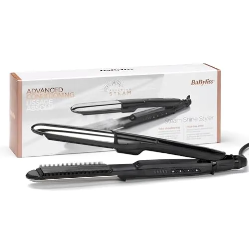 Babyliss ST496E Glätteisen - Glätteisen mit Keramikplatten für schonendes Styling und schnelle Ergebnisse, ideal für glattes und glänzendes Haar.