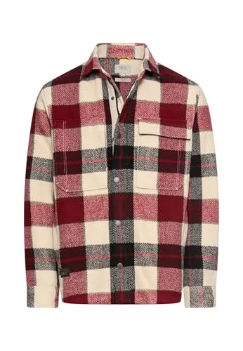 camel active Herren Overshirt mit Seitentaschen Bernsteinrot, Menswear-M