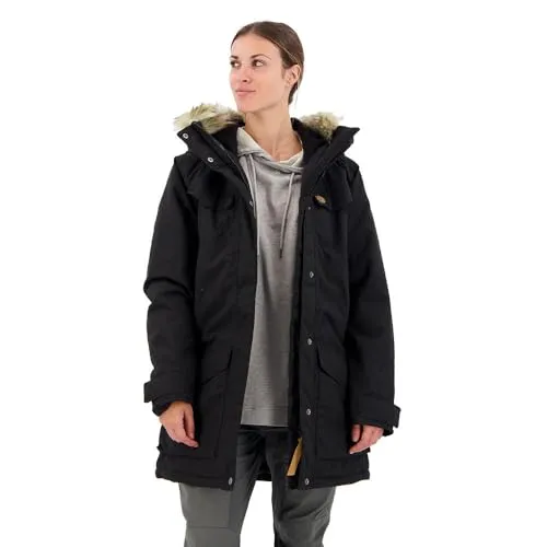 Fjällräven Nuuk Parka Women Black - Auslaufware (M) - Funktionsjacken, wetterfest und warm für kalte Tage, ideal für Outdoor-Aktivitäten und den Alltag.