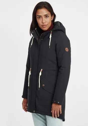 OXMO Melly Damen Übergangsmantel Parka mit Kapuze - Damen-Mäntel, nachhaltiger Parka aus recyceltem Polyester, ideal für Übergangszeiten und umweltbewusste Mode.