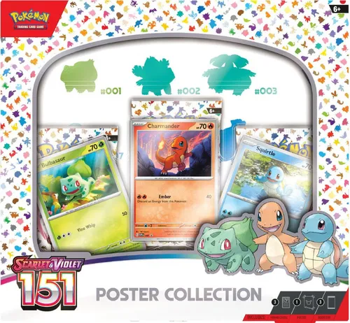 Pokémon TCG: Scarlet & Violet - 151 Poster Collection - EN - Sammelkarten Packs & Sets mit 3 exklusiven Promokarten und 151 Boosterpacks, ideal für Sammler und Fans der Pokémon-Welt.