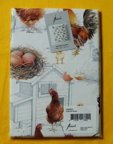 Ambiente Geschirrtuch HÜHNER Hahn Henne Küken Stall Geschirrhandtuch towel Küche