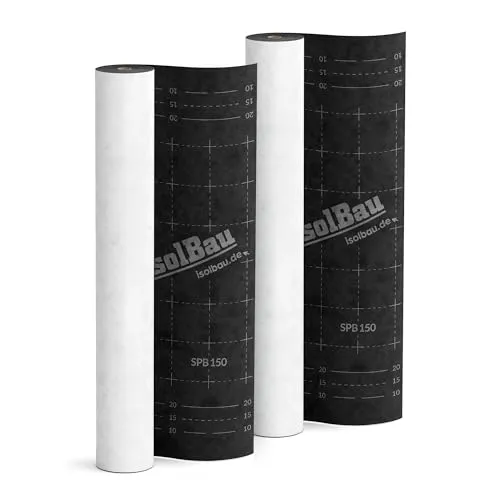 Isolbau Unterspannbahn Dach SPB 150, 150 m² Rolle (1,5 x 100 m) - Dampfdurchlässige Unterdeckbahn Dachfolie mit 150 g/m² Flächengrwicht - witterungsbeständig und wasserdicht