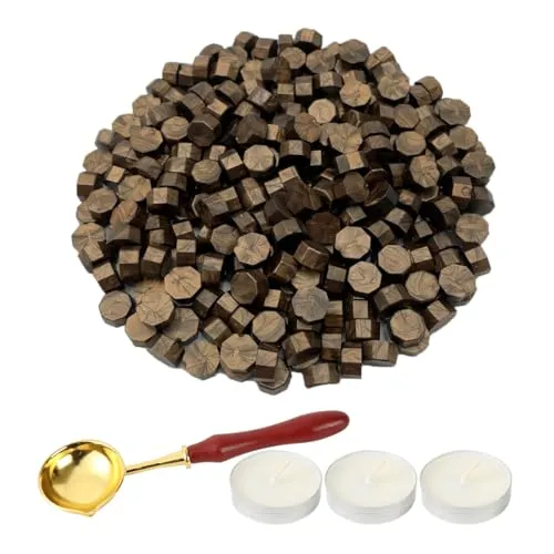 LICQIC Siegelwachs Set, Wachsperlen Siegel, Siegellack Set, Dark Brown