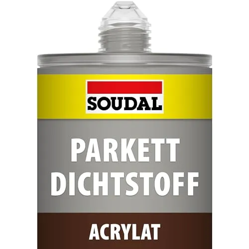 Soudal Parkettdichtstoff Massivholz-, Parkett-, Laminat- und Korkböden, 300ml, hellgrau