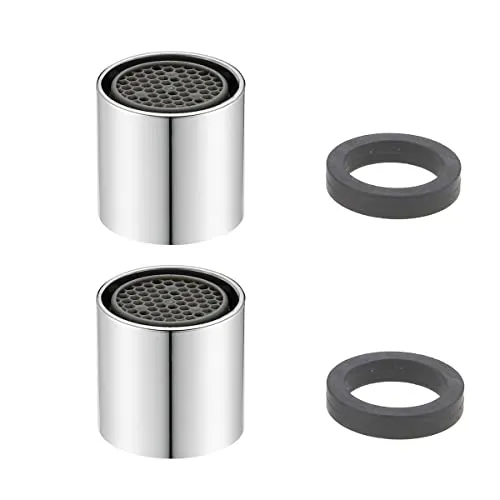 M16/M18/M20/M22 Strahlregler Mischdüse - 2-teiliges Set Wasserhahn Bubbler - Strahlregler für M22 Wasserhähne, spart bis zu 30 % Wasser, hergestellt aus korrosionsfreiem Kupfer und ABS, einfach zu installieren und ideal für die Reparatur von Wasserhähnen.