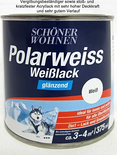 Schöner Wohnen DurAcryl Professional Weißlack Reinweiß Glänzend 375 ml