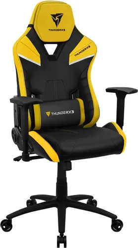 ThunderX3 TC5 Gaming Stuhl - schwarz/gelb - Gaming Stuhl für maximalen Komfort, ergonomisches Design und atmungsaktive Materialien für stundenlanges Spielen.