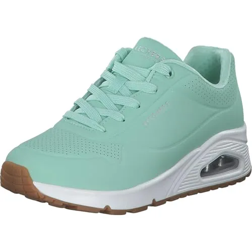 Skechers Schnürschuh in Mint - Halbschuhe aus Durabuck und Mesh, leicht und atmungsaktiv für optimalen Tragekomfort den ganzen Tag.