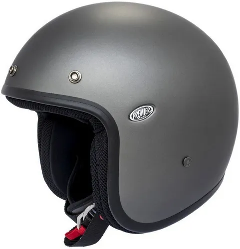 Premier Vintage Classic U 17 BM Jethelm XL, schwarz-grau für Männer - Motorradhelm mit Tri-Composite-Schale aus Dyneema, Carbon und Aramidfasern, atmungsaktivem Innenfutter und integrierter Sonnenblende für besten Komfort und Sicherheit.