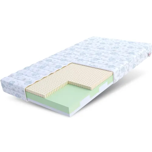 Kindermatratze SMILE Dumbo - 7-Zonen Komfort, 10 cm hoch - Matratzen mit 7-Zonen für optimale Körperunterstützung und Bewegungsfreiheit, ideal für Allergiker dank atmungsaktivem Latex und schmutzabweisendem Bezug.