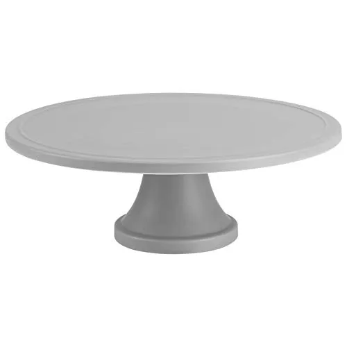 Birkmann Tortenplatte grau Keramik 31 cm - Tortenständer aus Keramik mit 31 cm Durchmesser, stilvolles Design in Grau, ideal für festliche Anlässe und Temperaturbeständig bis 40 Grad.